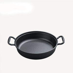 Round shape cast iron vegetable oil pizza pan