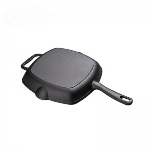 Cast iron grill pan plate pre-seasoned pan