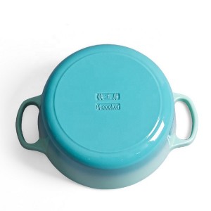 Cast iron casserole with 22cm dia enamel coating