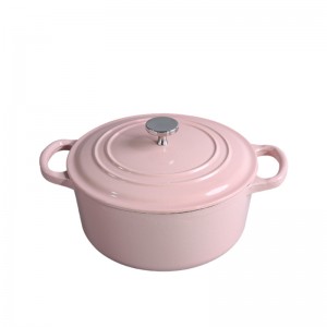 2022 Latest Design Enameled Cast Iron Combi Pot 2 in 1 Kitchen Cookware Casserole Frying Pan Skillet Set Double Cast Iron Camping Dutch Oven