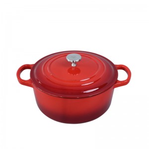 2022 Latest Design Enameled Cast Iron Combi Pot 2 in 1 Kitchen Cookware Casserole Frying Pan Skillet Set Double Cast Iron Camping Dutch Oven