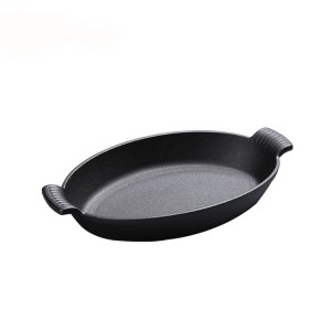 Cast iron fish pan