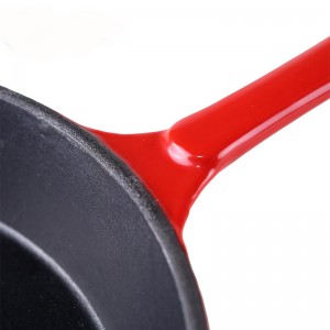 Cast iron enamel cookware fry pan with 6/8/10” inch