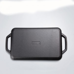 Cast iron pre-seasoned griddle with 14.5*9.25” inch