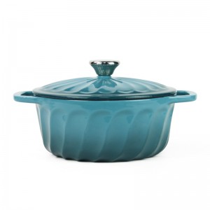 Factory outlet cast iron kitchen cooking casserole with enamel coating