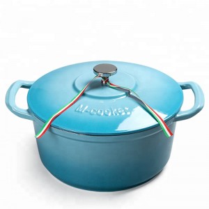 100% Original China Color Enamel Cast Iron Casserole Pot