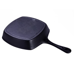 Cast iron pre-seasoned grill pan with 10inch