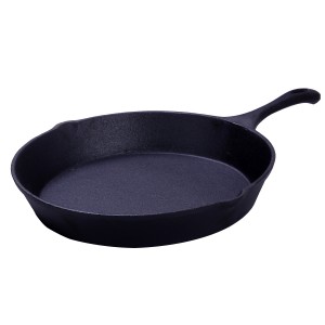 11.5” Cast iron preseasoned round shape fry pan skillet