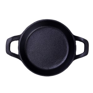 Cast iron round pizza fry pan with 16/18cm