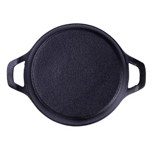 Cast iron round pizza fry pan with 16/18cm