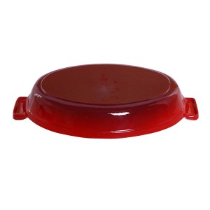 Cast iron dish pan with two handle