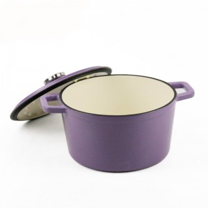 9.5 inch cast iron enamel cookware soup pot