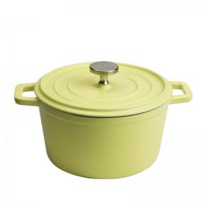 7.8 inch Cast iron enamel casserole with special design