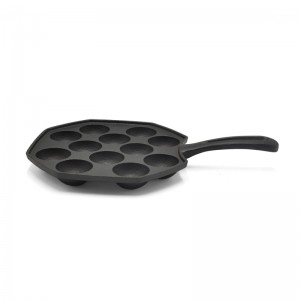 Cast iron fry mini egg pan with 12 holes