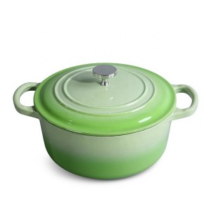 Cast iron casserole with 22cm dia enamel coating