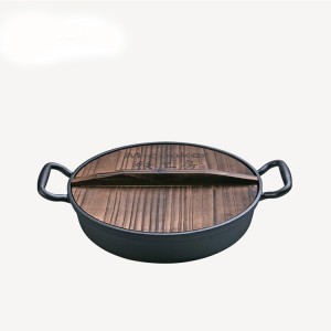 Round shape cast iron vegetable oil pizza pan