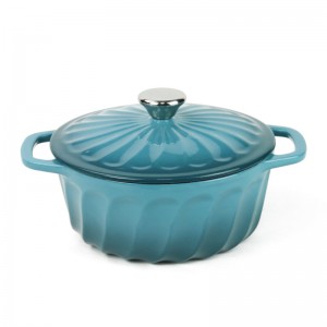 Factory outlet cast iron kitchen cooking casserole with enamel coating