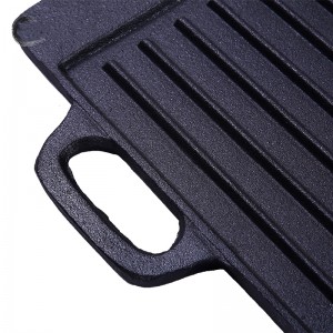 cast iron griddle pan double side 43cm