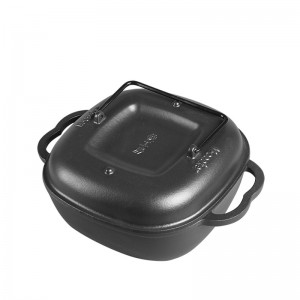 9.8” cast iron roaster baking potato pot