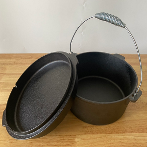 Cast Iron Camping Dutch Oven Outdoor Pot