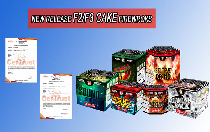 New release F2/F3 cake fireworks