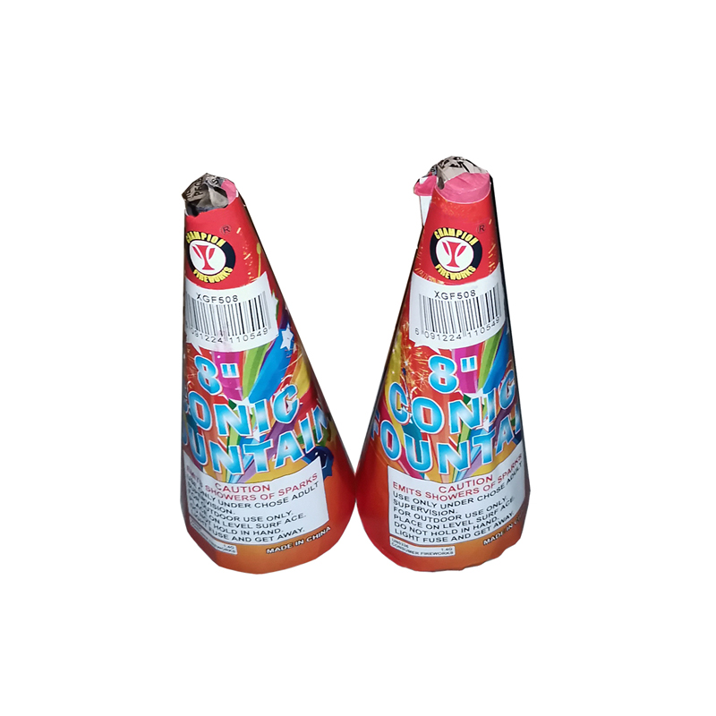 8 Inch Conic Fountain Fireworks