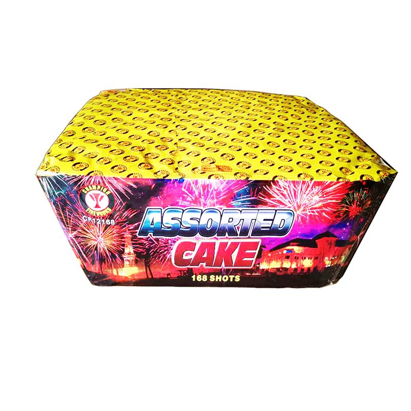 1.2 Inch 168 Shot Assorted Cake Fireworks