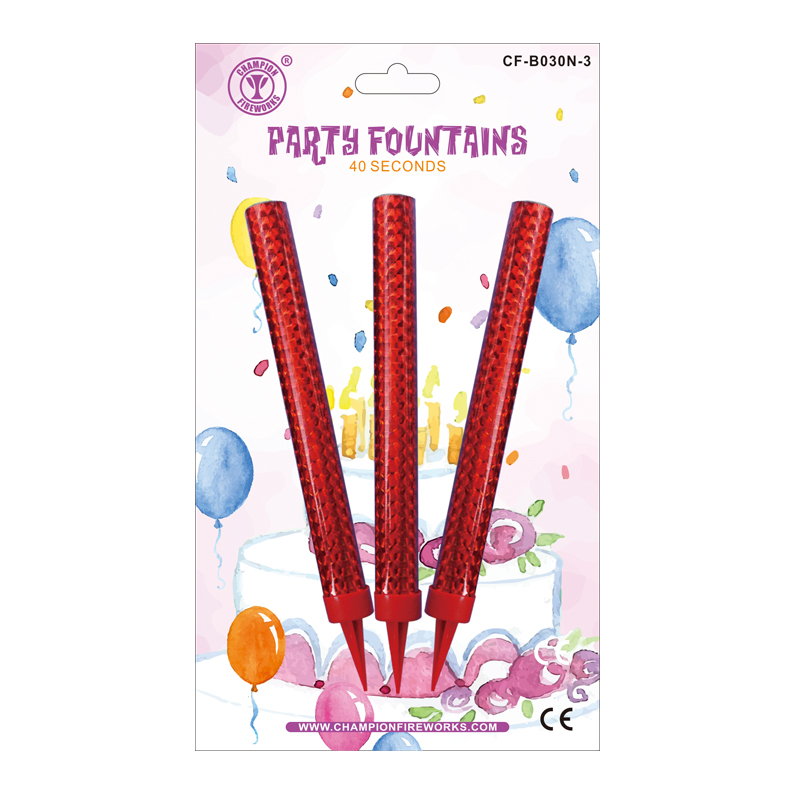 Party Sparkling Candle Fireworks Paquete de 3