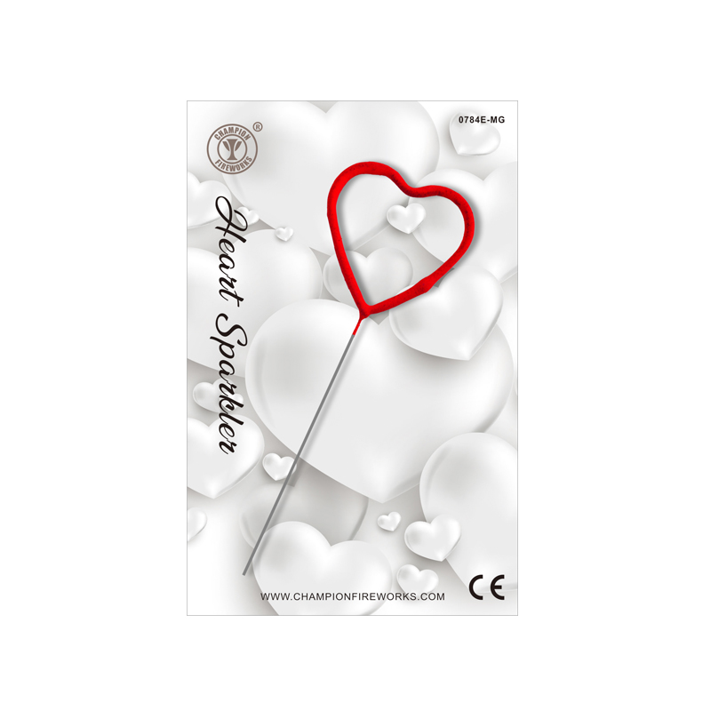 Mini Red Heart Sparkler In Gift Card