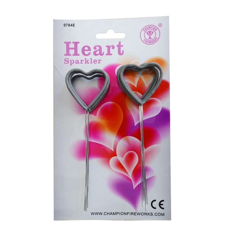 Party Supplies Heart Sparklers 10 Pack