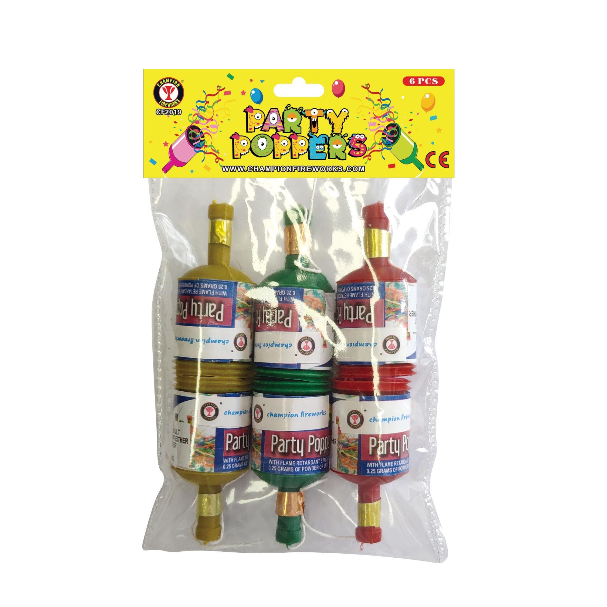 Party Poppers Vuurwerk 6PK