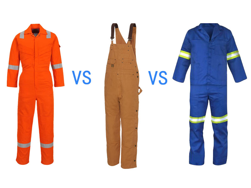 difference of coverall overall boiler suits