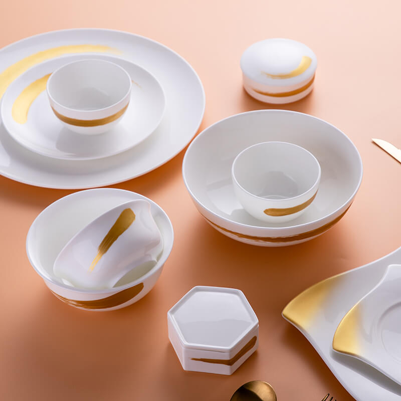 Bone China Tableware Plus Gold - Quicksand Gold