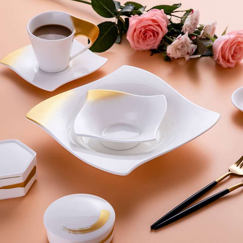 Bone China Tableware Plus Gold - Quicksand Gold