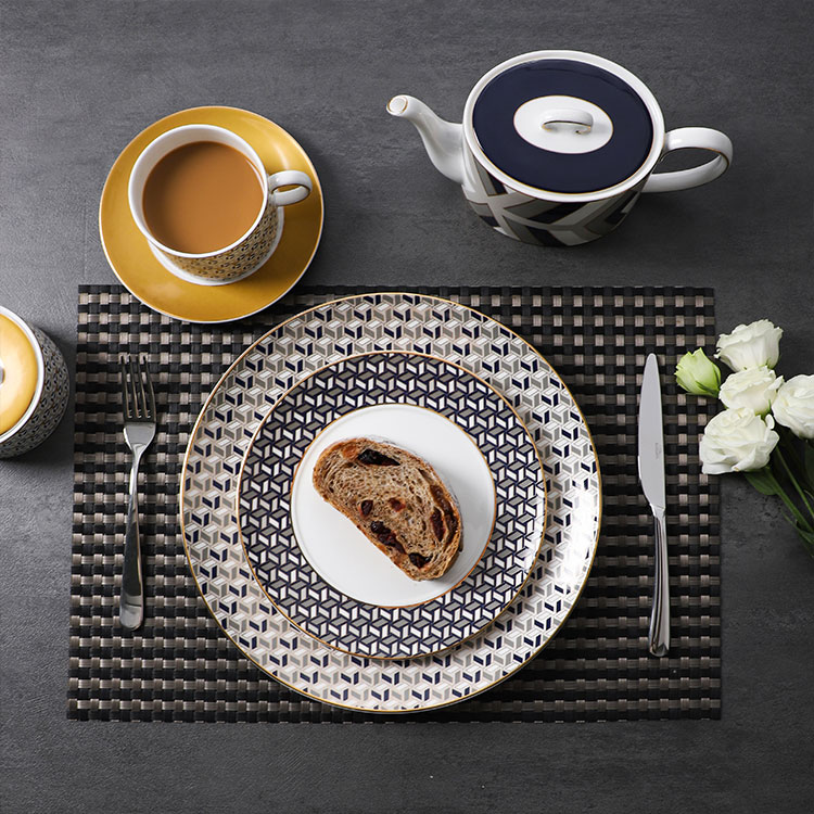 Custom decal dinnerware - Modern Times