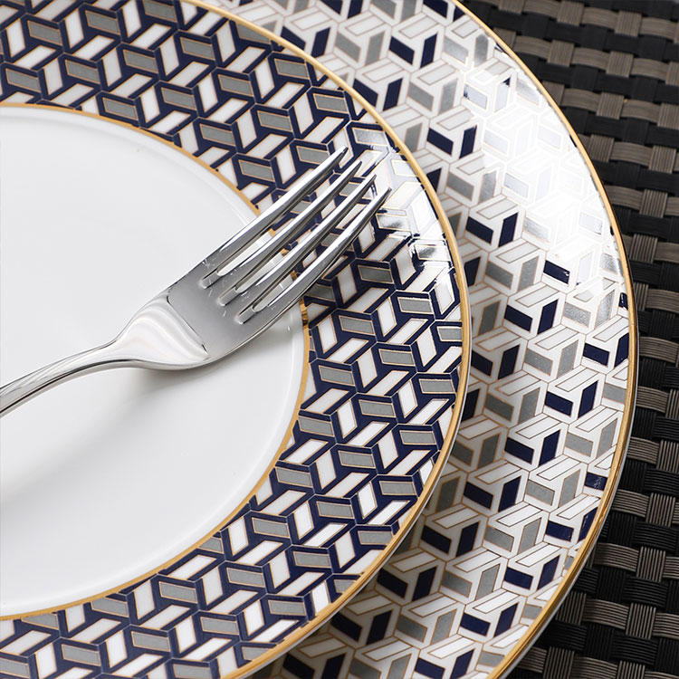 Custom decal dinnerware - Modern Times