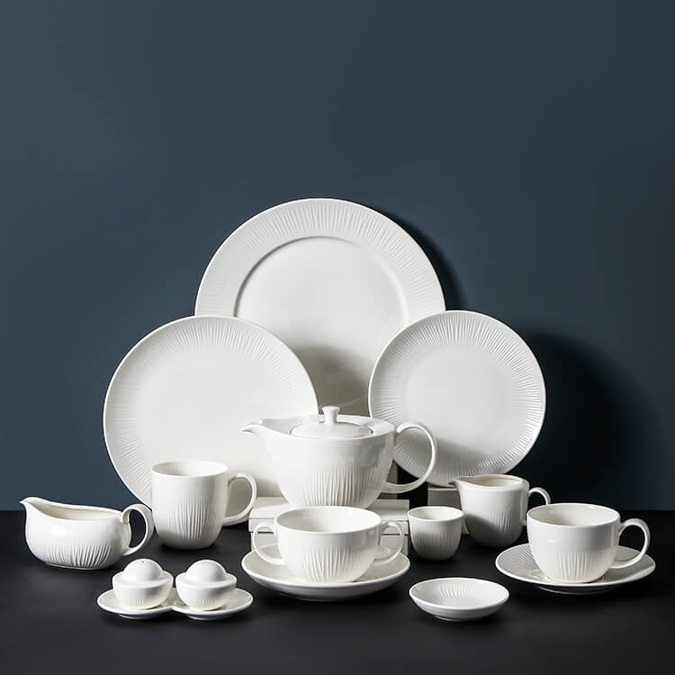 High Temperature Porcelain Dinnerware Set - Fiber Optic