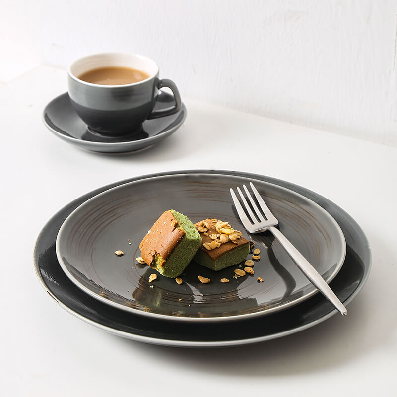 Wholesale Porcelain Dinner Sets - Mark of Time Black