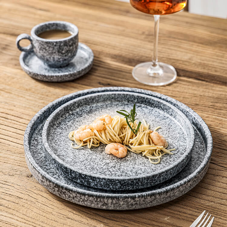 Gray Ceramic High Temperature Porcelain Dinnerware - Deep Diabase