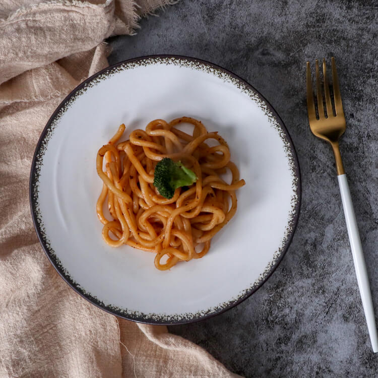 Hotel Glazed Porcelain Plates - Moss