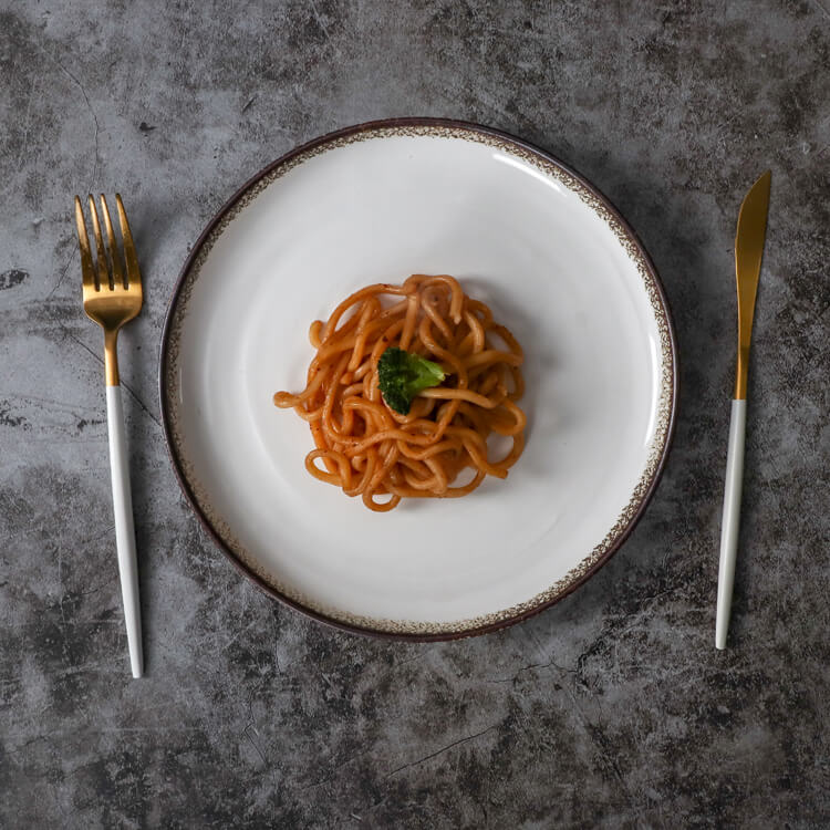 Hotel Glazed Porcelain Plates - Moss