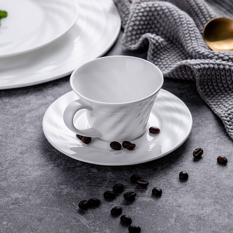 White Bone China Plates Set - IELTS