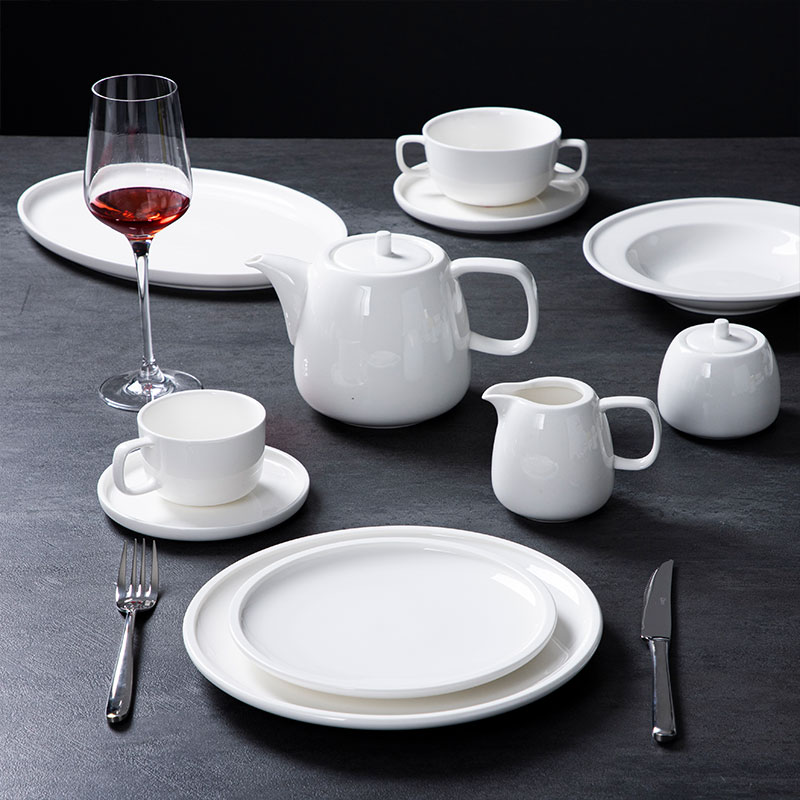 White Porcelain Dinnerware - Bergen