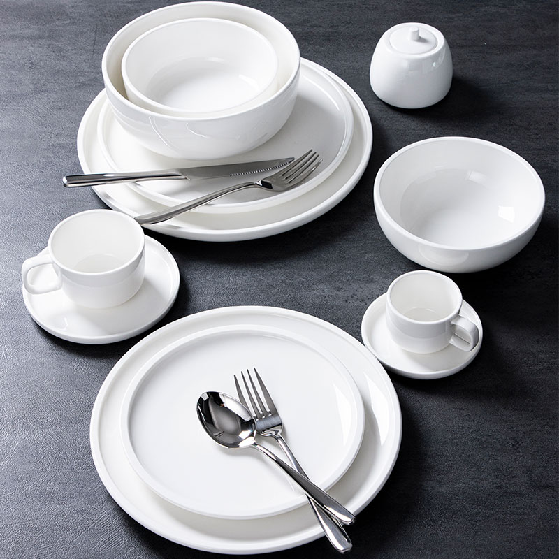 White Porcelain Dinnerware - Bergen