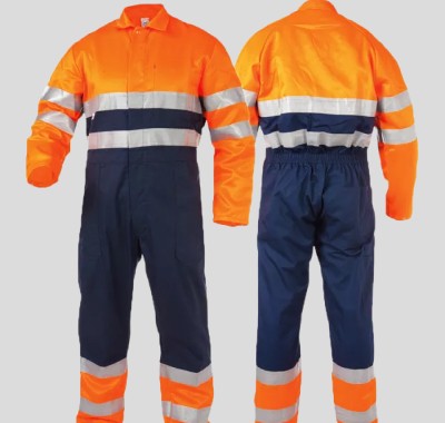 Bright Orange And Blue Eco-Friendly Industrial Uniform Wholesaler