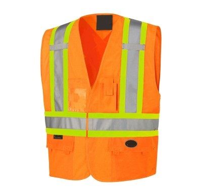 Earth-Friendly Orange Construction Vest Wholesaler