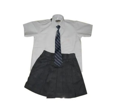 Eco-Friendly Black And White School Girl Uniform Set Manufacturer