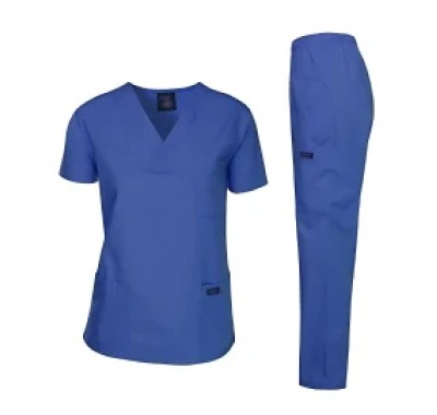 Eco-Friendly Blue Nursing Scrub Set Manufacturer