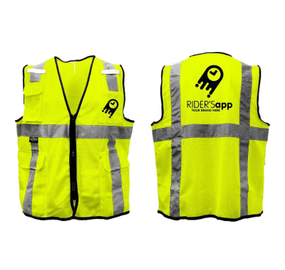 Lime Multi-Pocket Vest For Better Safety And Visibility For Riders Wholesale Supplier