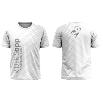 Stylish White Form-Fitting Half-Sleeved T-Shirt for Riders Wholesale Supplier